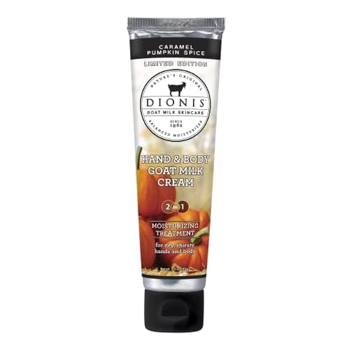 Dionis Goat Milk Body Lotion - Nourishing Moisture, Cruelty-Free - Caramel Pumpkin Spice, 3.3oz