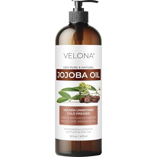 Pure Jojoba Body Oil - Hydrates Skin, Promotes Hair Growth, Cold Pressed, Hexane Free - 16 fl oz