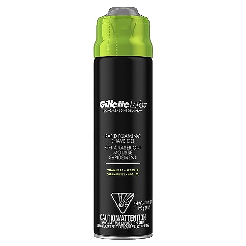Gillette Labs Shaving Gel - Soothes Skin with Vitamin B3 & Sea Kelp, Cedar Wood Scent - 7oz