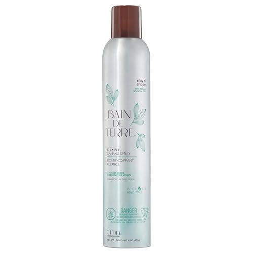 Bain de Terre Hair Styling Spray - Flexible Hold, Shine & Heat Protection, Paraben-Free - 9.1oz