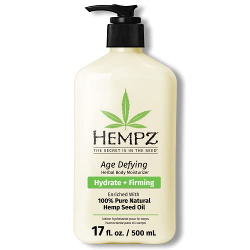 Hempz Age-Defy Body Lotion - Quick Absorption, Nourishing Herbal Blend, Vanilla & Musk - 17oz