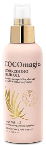 Cocomagic Hair Oil - Promotes Healthy-Looking Hair, Restores Manageability & Shine - 3 oz