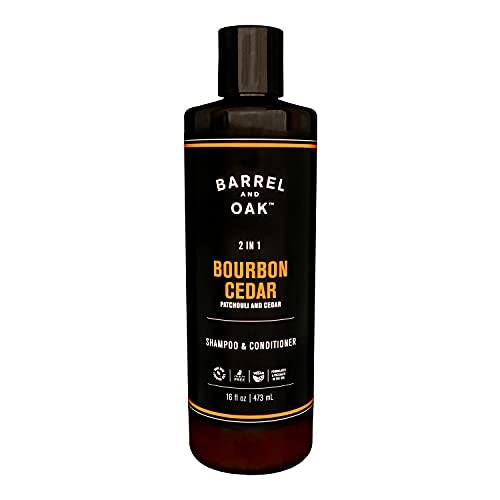 Barrel and Oak 2-in-1 Shampoo & Conditioner for Men - Cleanses & Hydrates, Essential Oils - 16oz