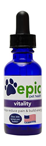 Vitality Pet Supplement - Boosts Energy & Reduces Pain, No Chemicals - 1oz Dropper