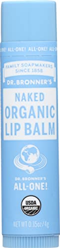 Dr. Bronner's Organic Lip Balm - Nourishing Beeswax & Avocado Oil, Unscented - 0.15oz, 6-Pack