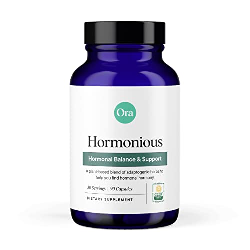 Ora Organic Hormone Balancing Supplement - Supports Skin, Mood, Energy & PMS - 90 Capsules