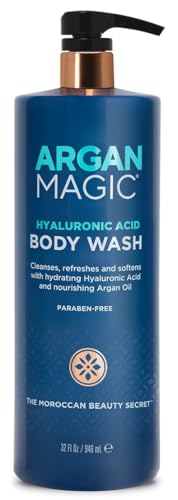 Argan Magic Body Wash - Hydrating Hyaluronic Acid & Nourishing Argan Oil - 32 Fl Oz