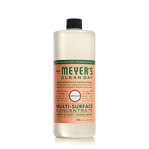 Mrs. Meyer's Multi-Surface Cleaner - Tough on Dirt, Biodegradable, Geranium Scent - 32 fl. oz