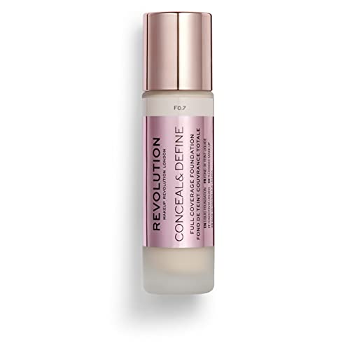 Revolution Beauty Foundation - Full Coverage, Lightweight, Vegan, Medium to Dark - 0.8 Fl.Oz.