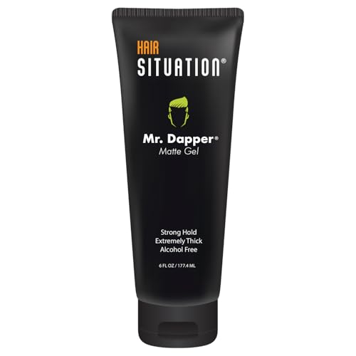 Hair Situation Mr. Dapper Hair Gel - Extra Strong Hold, Anti-Humidity, Alcohol-Free - 6 Oz