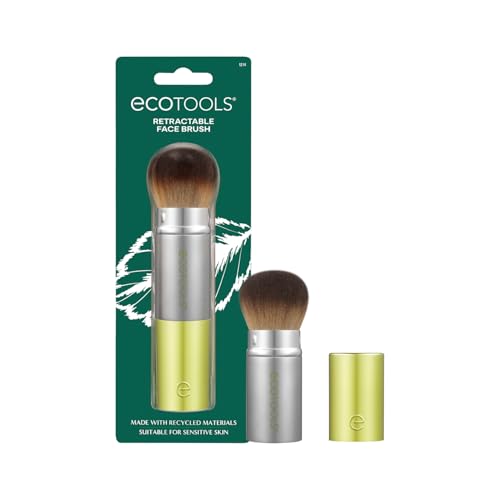 EcoTools Retractable Makeup Brush - Versatile Kabuki for Flawless Application, Travel Size