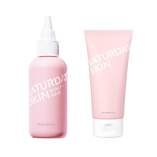 Saturday Skin Scalp Treatment - Revitalizing Overnight Serum with Peptides, Hydrating Cleanser