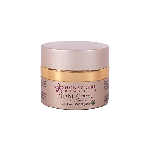 Honey Girl Organics Night Creme - Hydrating Honey Moisturizer for Sensitive Skin - 1.75oz