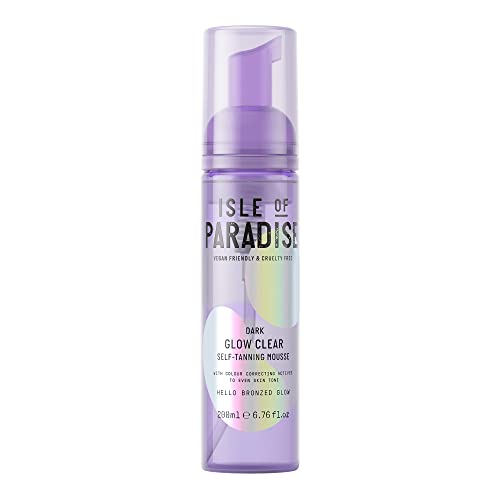 Isle of Paradise Glow Clear Self-Tanning Mousse - Hydrating Bronze, Vegan, 6.76 Fl Oz