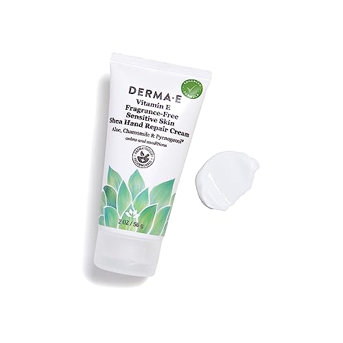 Derma E Hand Cream - Hydrating Relief for Sensitive Skin, Natural Ingredients - 2 oz