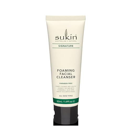 SUKIN Foaming Facial Cleanser - Gentle Clean, No Animal Testing, Certified Organic - 1.69oz