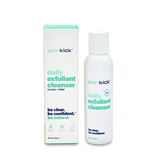 SkinKick Facial Cleanser - Gentle Acne Control, Dead Skin Removal, Dermatologist Approved - 30 Day