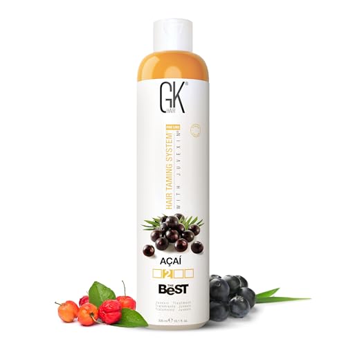 GK HAIR Brazilian Keratin Treatment - Smoothing, Frizz Control, Antioxidant Rich - 10.1 Fl Oz