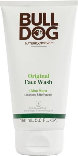 BULLDOG Men's Grooming Original Face Wash - Cleansing Aloe Vera & Green Tea, 5oz