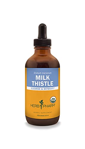 Herb Pharm Milk Thistle Seed Extract - Supports Liver Function, Vegan & Non-GMO - 4oz