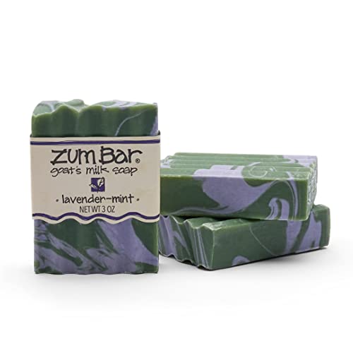 Zum Bar Goat's Milk Soap - Hydrating Lavender-Mint, Cruelty-Free, 3 oz (3 Pack)