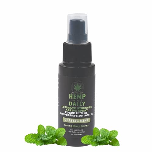 Earthly Body Hemp Muscle Balm - Relief for Muscles & Joints, THC-Free, Mint - 2oz Spray