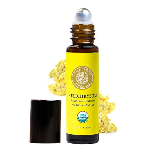 Silk Road Organic Helichrysum Essential Oil Roll-On - Skin Vitality & Anti-Aging - 10ml