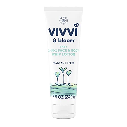 VIVVI & BLOOM Baby Body Lotion - 48-Hour Hydration, Hypoallergenic, Fragrance-Free - 8.5oz