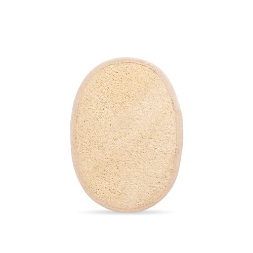 Eco Bath London Natural Loofah Pad - Exfoliating Vegan Scrubber, 100% Natural - 1 Piece