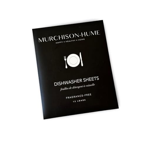 Murchison-Hume Dishwasher Sheets - Enhanced Cleaning, Fragrance-Free, Vegan - 6 Double Sheets