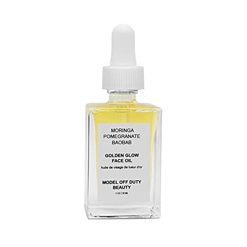 Model Off Duty Beauty Golden Glow Face Oil - Reduces Fine Lines, Natural Vegan Ingredients - 1oz