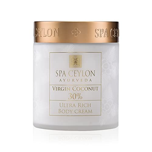 SPA CEYLON Body Cream - Ultra Rich Moisturizer with Organic Coconut Oil, 225g