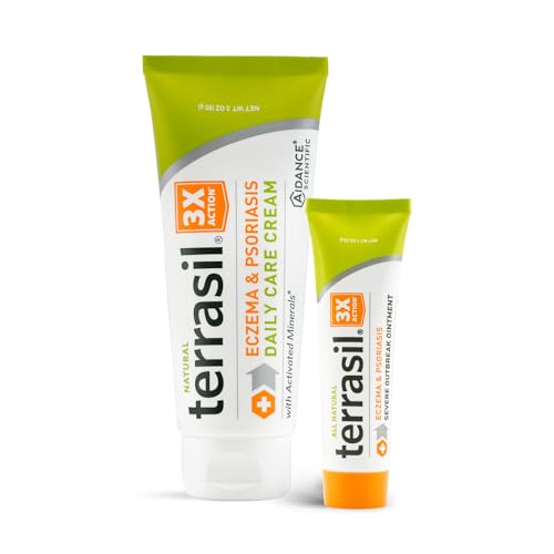 Terrasil Eczema Cream & Ointment Kit - Soothes Itchy Skin, All-Natural Relief - 85g & 28g