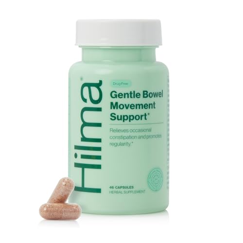 Hilma Digestive Enzyme Blend - Natural Laxatives with Magnesium Citrate, Ginger - 46 Vegan Caps