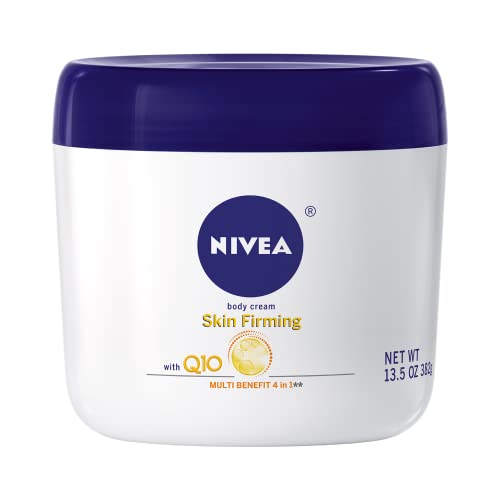 Nivea Firming Body Cream - 4-in-1 Moisturizer, Q10 Enriched, 24-Hour Hydration - 13.5 oz Jar