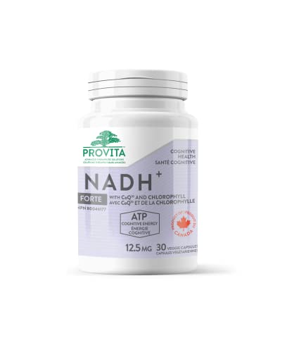 PROVITA NADH+ Nootropic Supplement - Boosts Energy & Cognitive Health, 100% Vegan - 30 Capsules