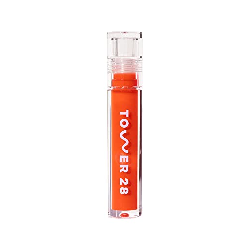 Tower 28 ShineOn Lip Jelly - Non-Sticky, Moisturizing with Nourishing Oils - Sheer Orange