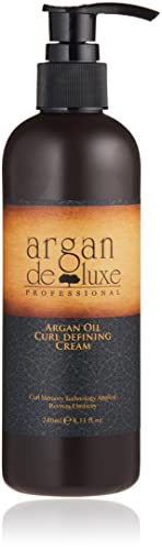 Argan Deluxe Hair Cream - Hydrating Curl Definition, Restores Shine & Softness - 8oz