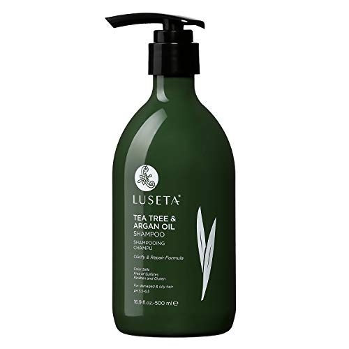 Luseta Tea Tree Shampoo - Clarifying & Hydrating for Dandruff Relief, Sulfate-Free - 16.9 Fl oz