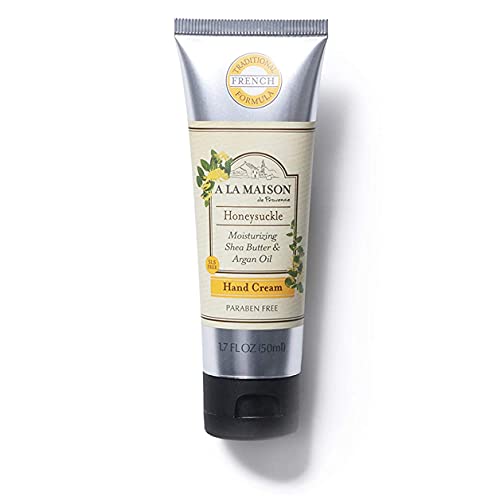 A LA MAISON De Provence Hand Cream - Natural Moisturizer with Argan & Shea, Honeysuckle - 1.7oz