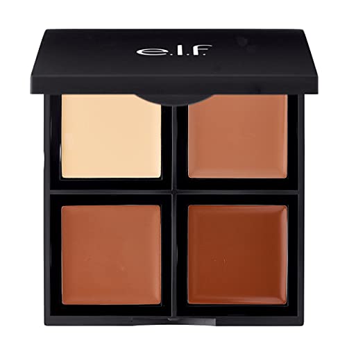 e.l.f. Cream Contour Palette - Defines, Brightens, Vegan, Cruelty-Free, Travel-Friendly - 0.43oz