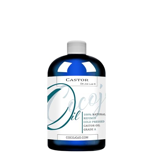 Cocojojo Pure Castor Oil - Deep Moisturizer for Hair, Skin & Nails, Cold Pressed - 8 oz