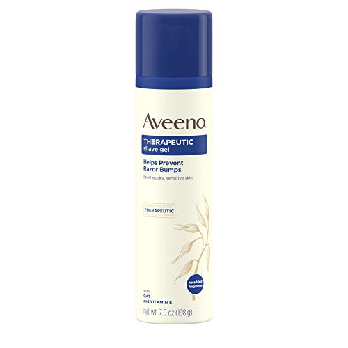 Aveeno Therapeutic Shave Gel - Hydrates, Prevents Razor Bumps, Non-Comedogenic - 7 oz (Pack of 5)