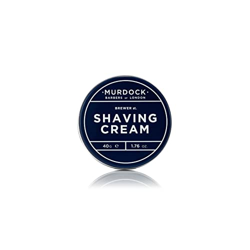 Murdock London Shaving Cream - Softens & Soothes Skin, Clean Label Ingredients - 40g Travel Size