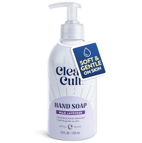 Cleancult Hand Soap - Nourishing Lavender & Aloe Vera, Refillable Aluminum Bottle - 12oz