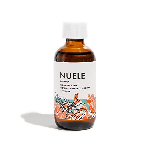 Nuele Hair Serum - Moisturizing Heat Protectant, Natural Oils, Non-Greasy - 2 Fl Oz