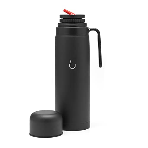 BALIBETOV Thermos for Mate - Vacuum Insulated, Leak Proof, BPA Free - 32 Oz, Black