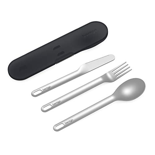 Bentgo® Stainless Travel Utensil Set - Portable 3-Piece Cutlery, BPA-Free Case - Ideal for Travel