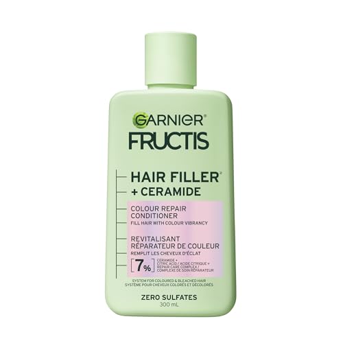 Garnier Fructis Hair Filler Conditioner - Revives Color, Vegan, Cruelty-Free - 10.1 Fl Oz