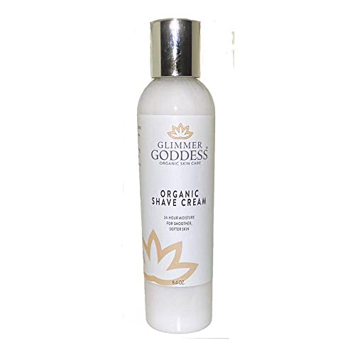 Glimmer Goddess Shaving Cream - Hydrates, Soothes, Vegan, Organic Ingredients - Lavender Lemon, 8 oz